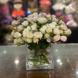 Vase with Baby White Rose